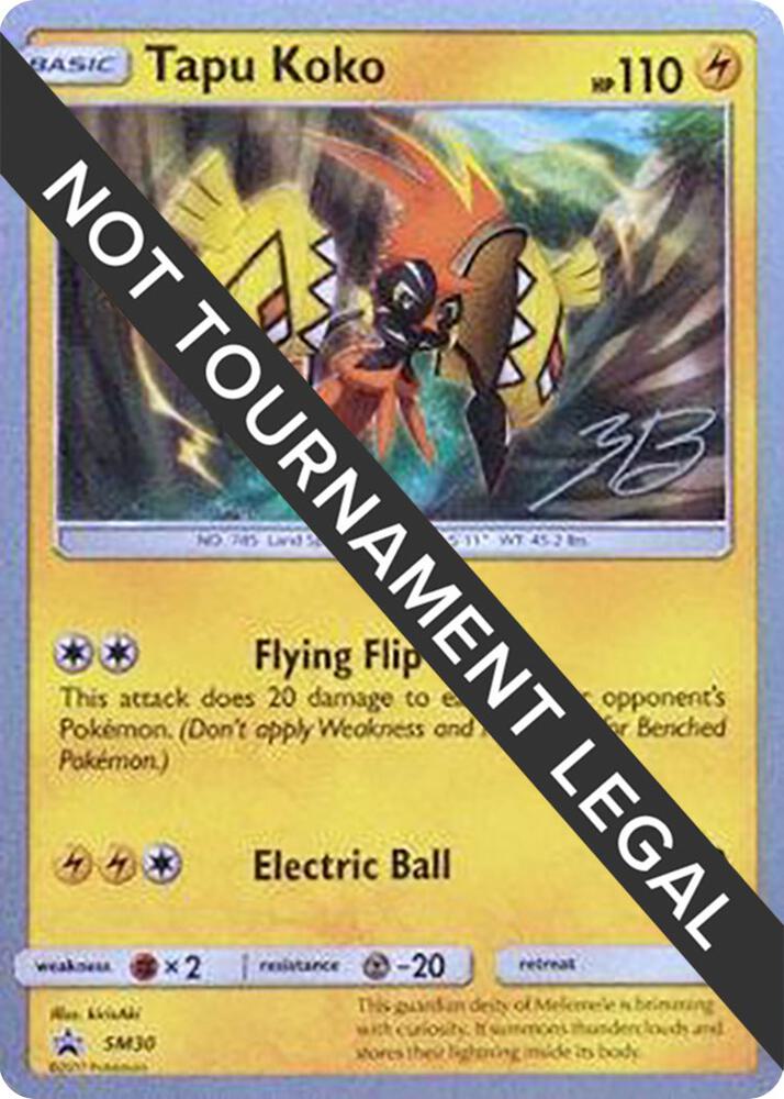 Tapu Koko - 2017 (Zachary Bokhari) SM30 Common World Championship Decks Pokémon card