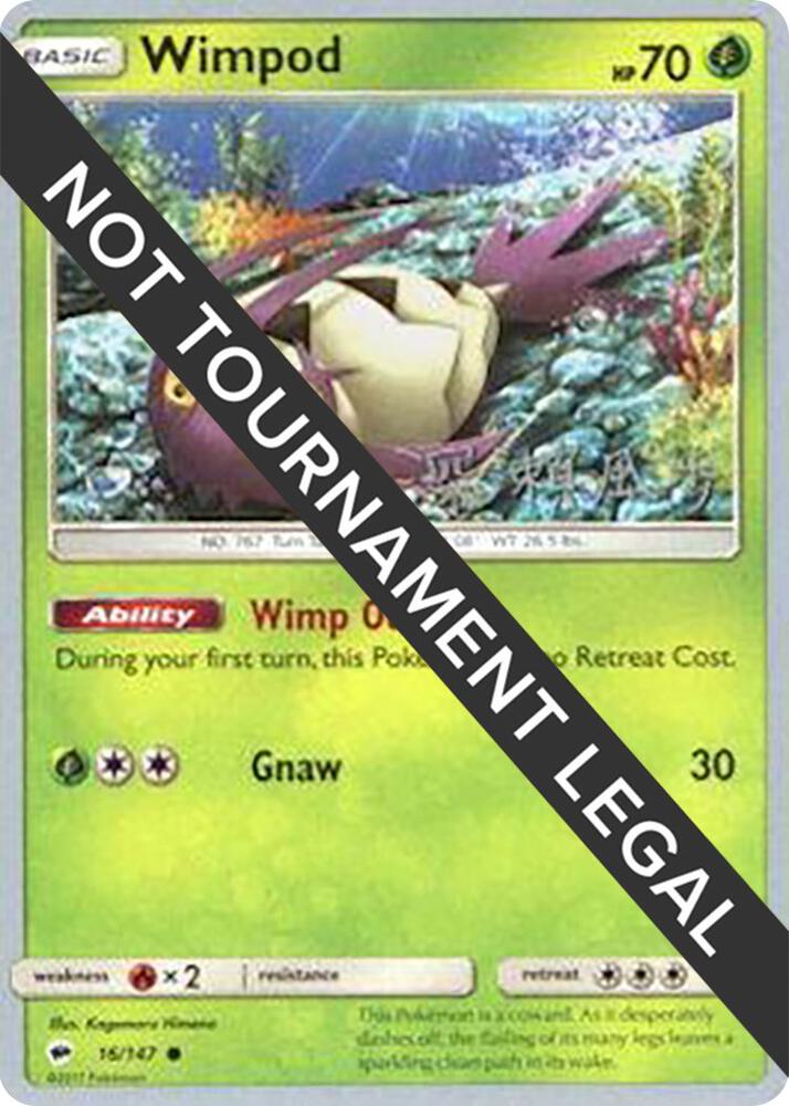 Wimpod - 2017 (Kabu Fukase) 16/147 Common World Championship Decks Pokémon card