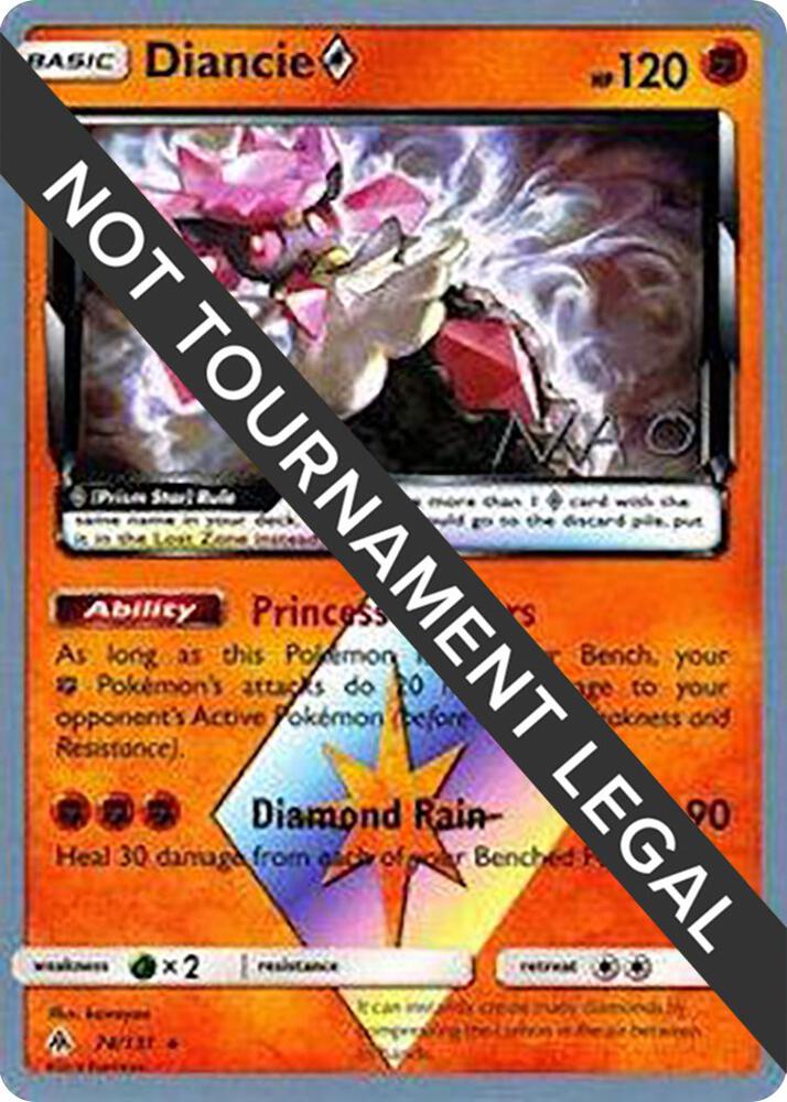 Diancie Prism Star - 2018 (Naohito Inoue) 74/131 Prism Rare World Championship Decks Pokémon card