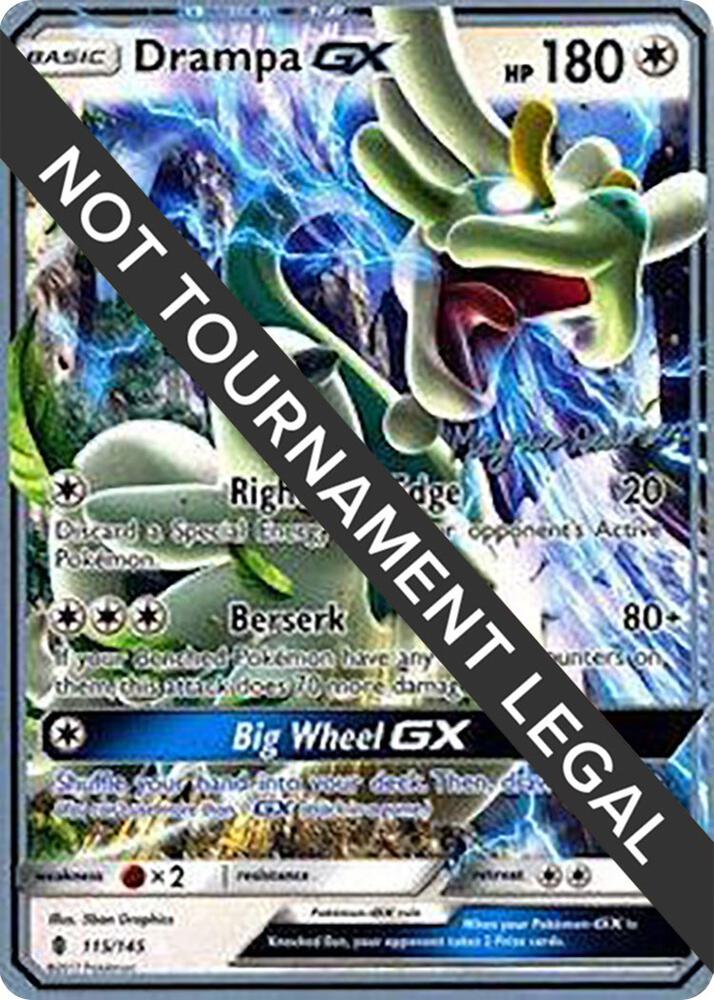 Drampa GX - 2018 (Magnus Pedersen) 115/145 Ultra Rare World Championship Decks Pokémon card