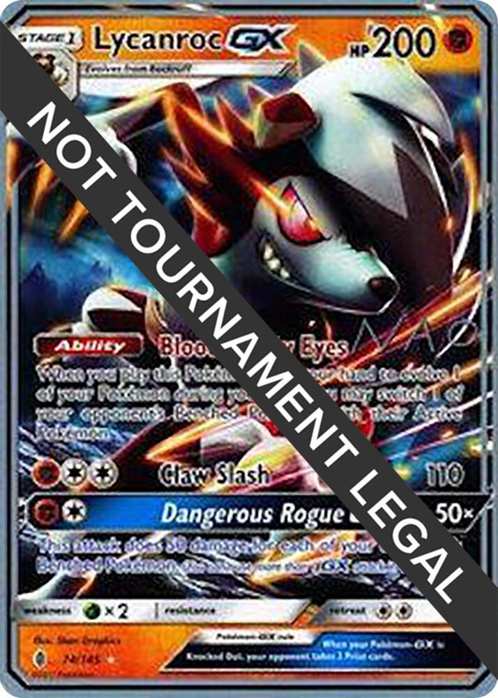 Lycanroc GX - 2018 (Naohito Inoue) 74/145 Ultra Rare World Championship Decks Pokémon card