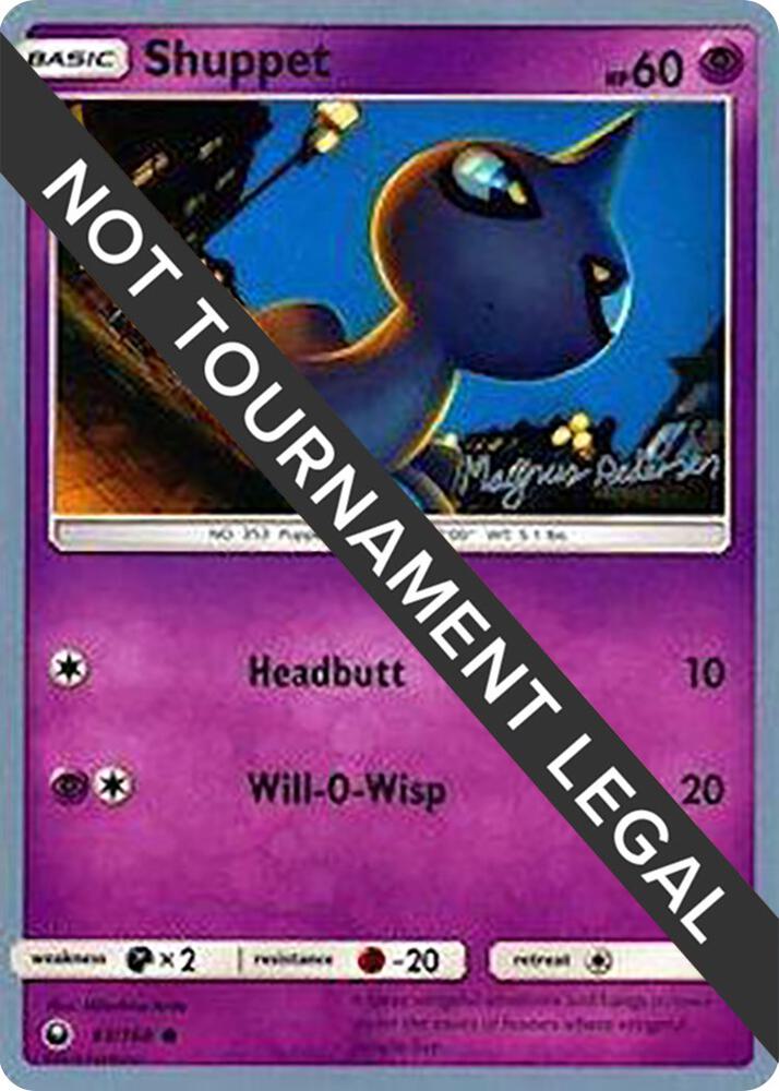 Shuppet - 2018 (Magnus Pedersen) 63/168 Common World Championship Decks Pokémon card