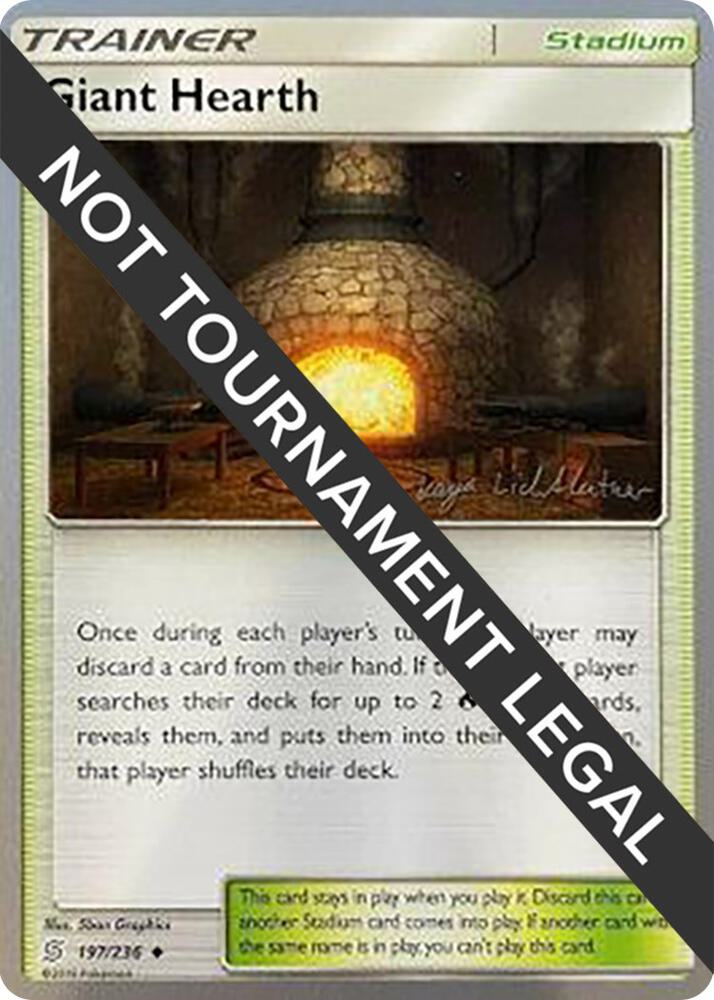 Giant Hearth - 2019 (Kaya Lichtleitner) 197/236 Uncommon World Championship Decks Pokémon card