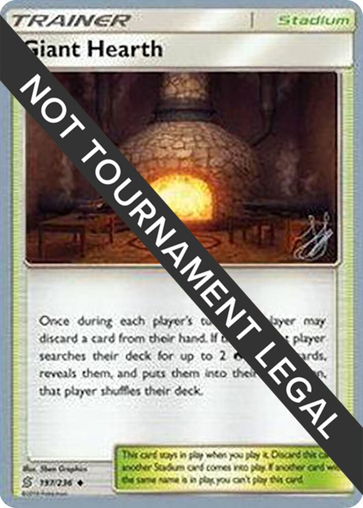 Giant Hearth - 2019 (Henry Brand) 197/236 Uncommon World Championship Decks Pokémon card