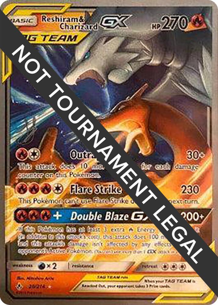 Reshiram & Charizard GX - 2019 (Henry Brand) 20/214 Ultra Rare World Championship Decks Pokémon card