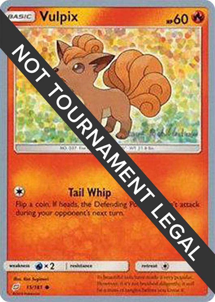 Vulpix - 2019 (Kaya Lichtleitner) 15/181 Common World Championship Decks Pokémon card