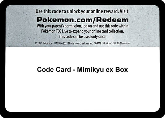 Code Card - Mimikyu ex Box - Code Card Miscellaneous Cards & Products
