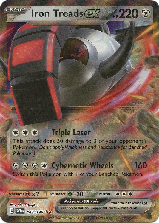 Iron Treads ex - 143/198 143/198 Double Rare Scarlet & Violet Base Set Pokémon card