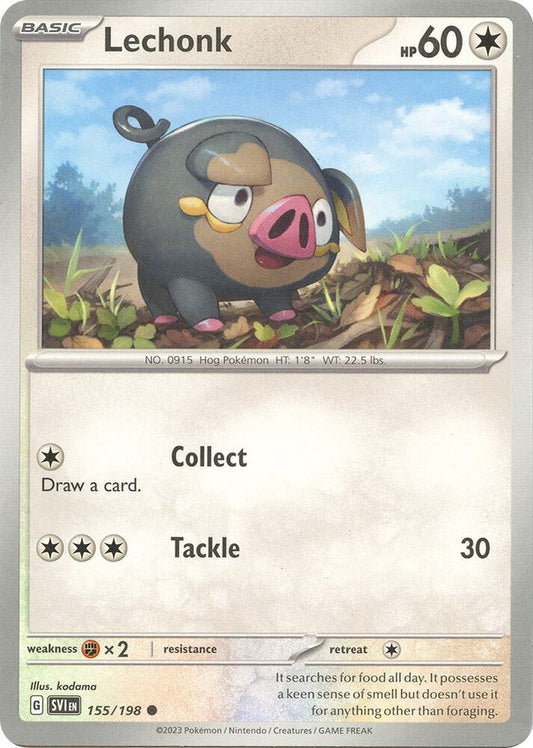 Lechonk - 155/198 155/198 Common Scarlet & Violet Base Set Pokémon card