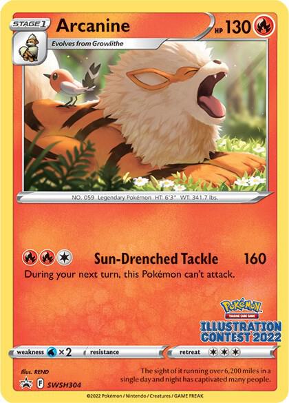Arcanine (Illustration Contest 2022) SWSH304 Promo Sword & Shield Promo Cards Pokémon card