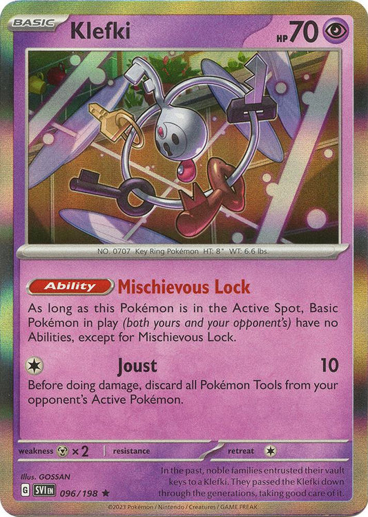 Klefki 096/198 Rare Scarlet & Violet Base Set Pokémon card