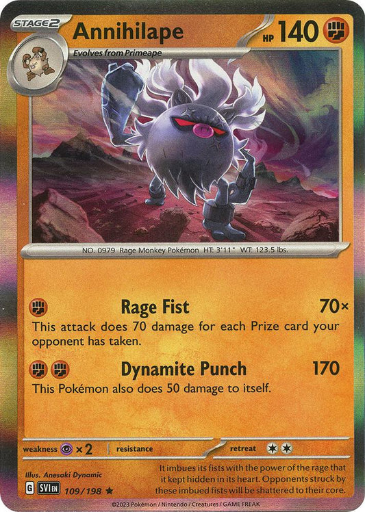 Annihilape 109/198 Rare Scarlet & Violet Base Set Pokémon card