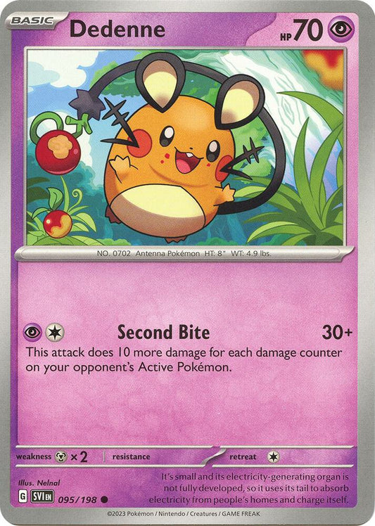 Dedenne - 095/198 095/198 Common Scarlet & Violet Base Set Pokémon card
