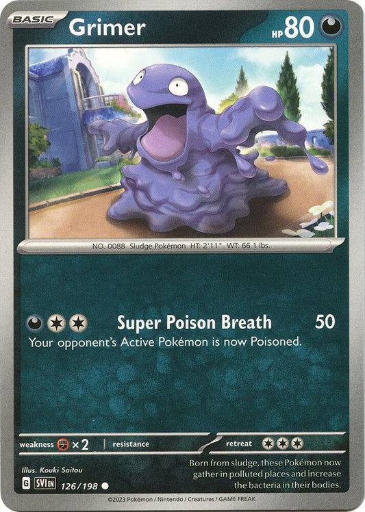Grimer 126/198 Common Scarlet & Violet Base Set Pokémon card