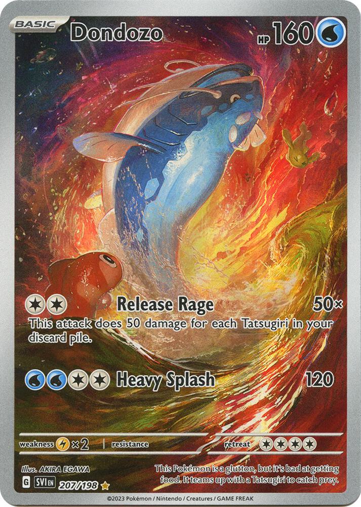 Dondozo - 207/198 207/198 Illustration Rare Scarlet & Violet Base Set Pokémon card