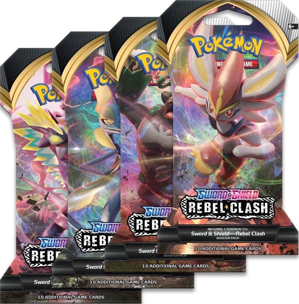 Rebel Clash Sleeved Booster Pack Art Bundle [Set of 4] Pokémon card
