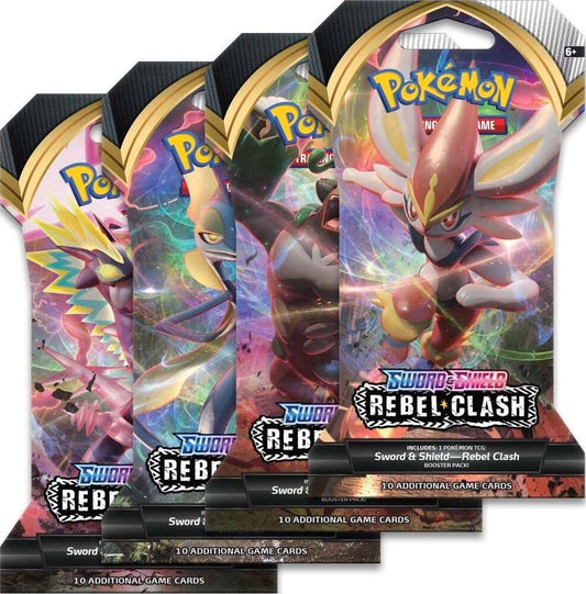Rebel Clash Sleeved Booster Pack Art Bundle [Set of 4] Pokémon card