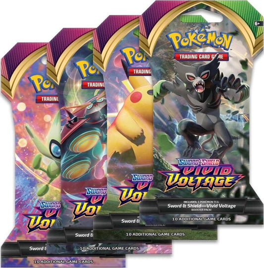 Vivid Voltage Sleeved Booster Pack Art Bundle [Set of 4] - SWSH04: Vivid Voltage