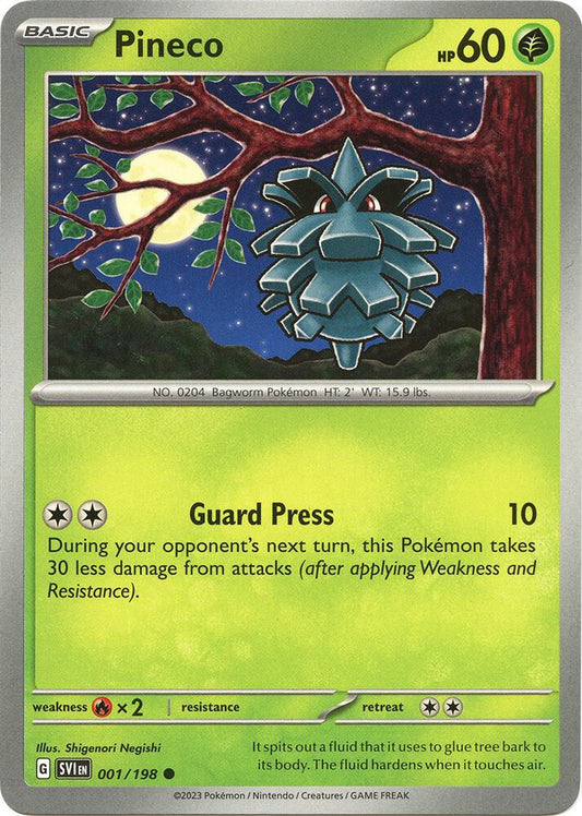 Pineco 001/198 Common Scarlet & Violet Base Set Pokémon card