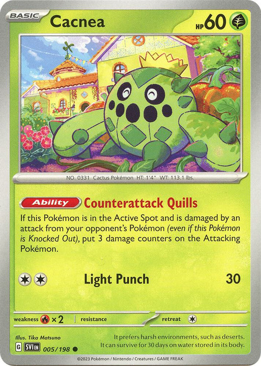Cacnea - 005/198 005/198 Common Scarlet & Violet Base Set Pokémon card