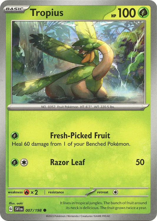 Tropius 007/198 Common Scarlet & Violet Base Set Pokémon card