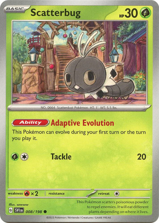 Scatterbug 008/198 Common Scarlet & Violet Base Set Pokémon card