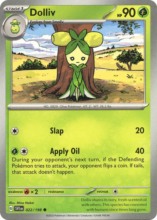 Dolliv - 022/198 022/198 Common Scarlet & Violet Base Set Pokémon card