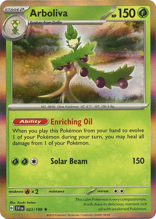 Arboliva 023/198 Rare Scarlet & Violet Base Set Pokémon card