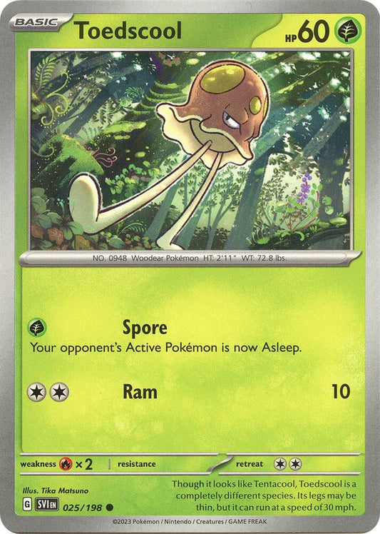 Toedscool - 025/198 025/198 Common Scarlet & Violet Base Set Pokémon card