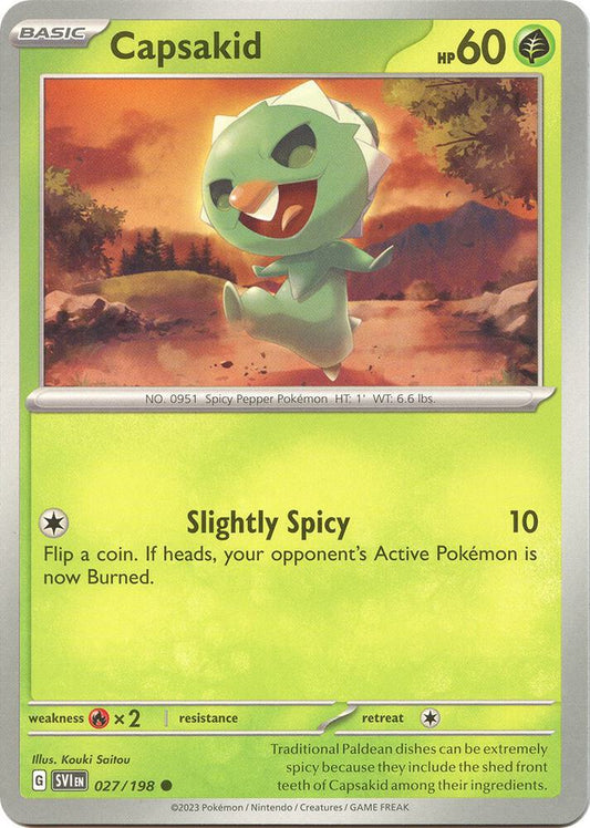 Capsakid - 027/198 027/198 Common Scarlet & Violet Base Set Pokémon card