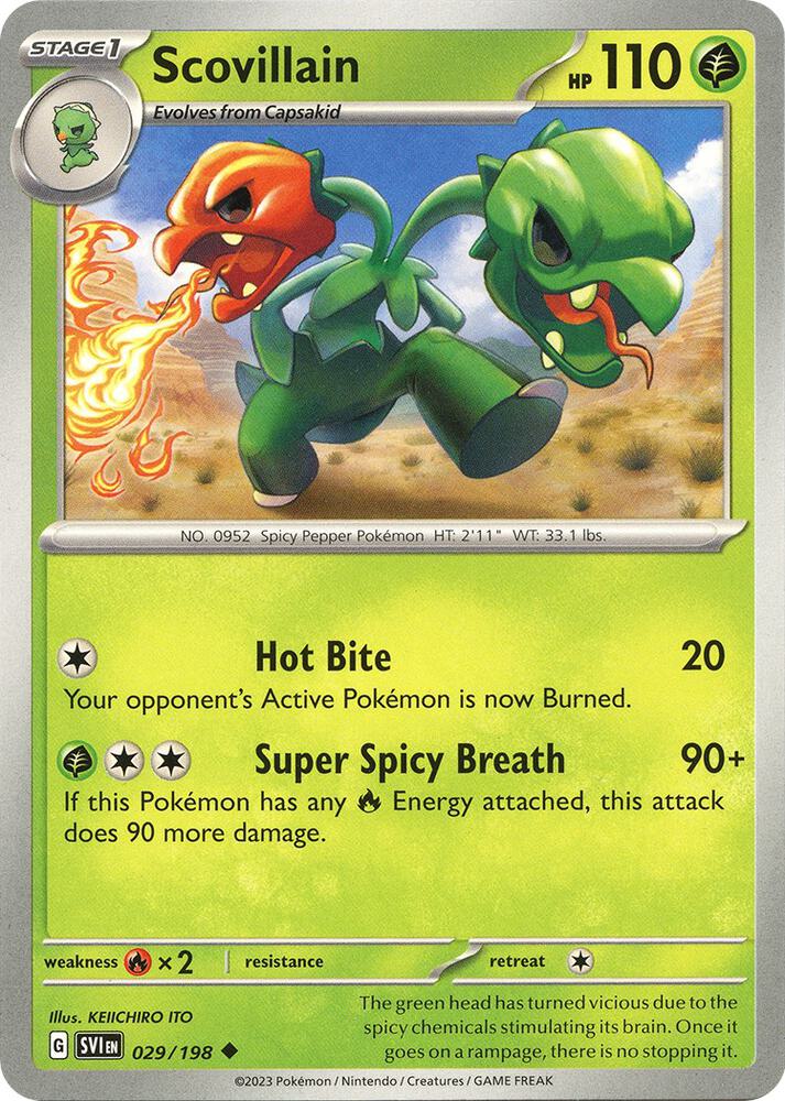 Scovillain - 029/198 029/198 Uncommon Scarlet & Violet Base Set Pokémon card