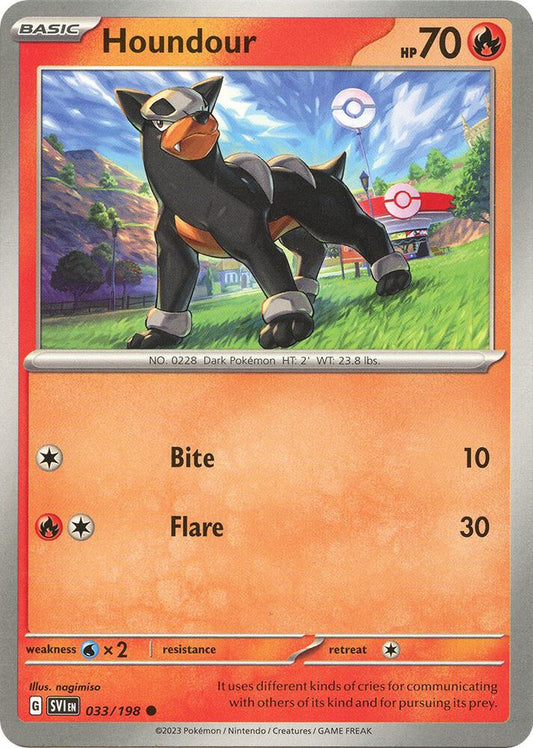Houndour - 033/198 033/198 Common Scarlet & Violet Base Set Pokémon card