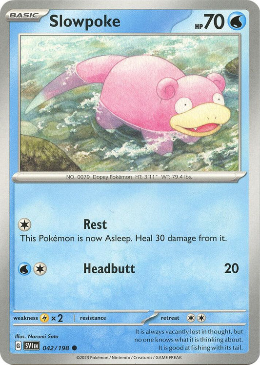 Slowpoke - 042/198 042/198 Common Scarlet & Violet Base Set Pokémon card