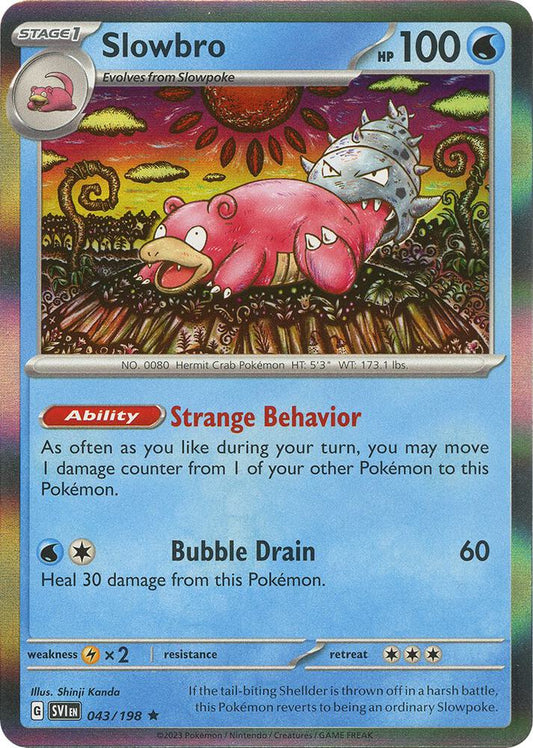 Slowbro 043/198 Rare Scarlet & Violet Base Set Pokémon card