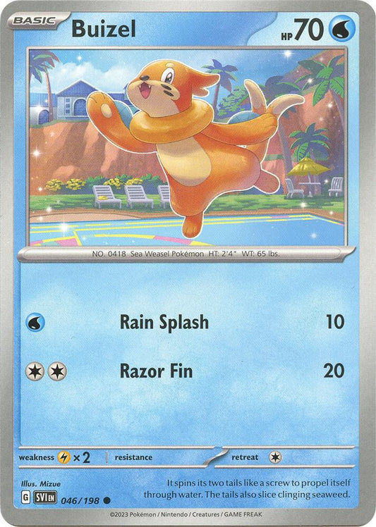 Buizel 046/198 Common Scarlet & Violet Base Set Pokémon card