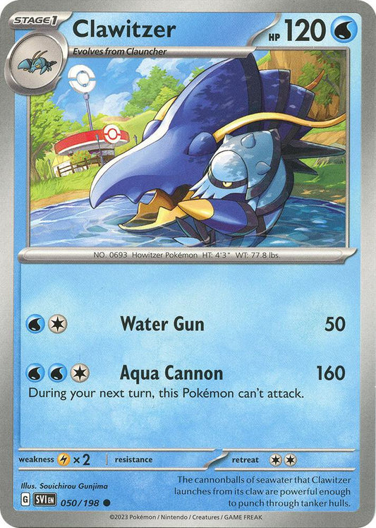 Clawitzer 050/198 Common Scarlet & Violet Base Set Pokémon card