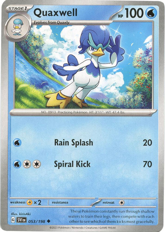 Quaxwell 053/198 Uncommon Scarlet & Violet Base Set Pokémon card