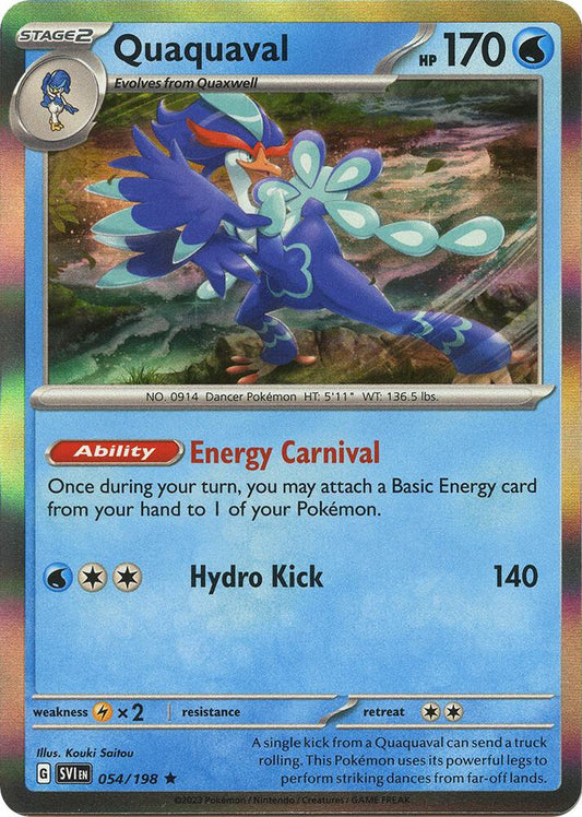 Quaquaval 054/198 Rare Scarlet & Violet Base Set Pokémon card