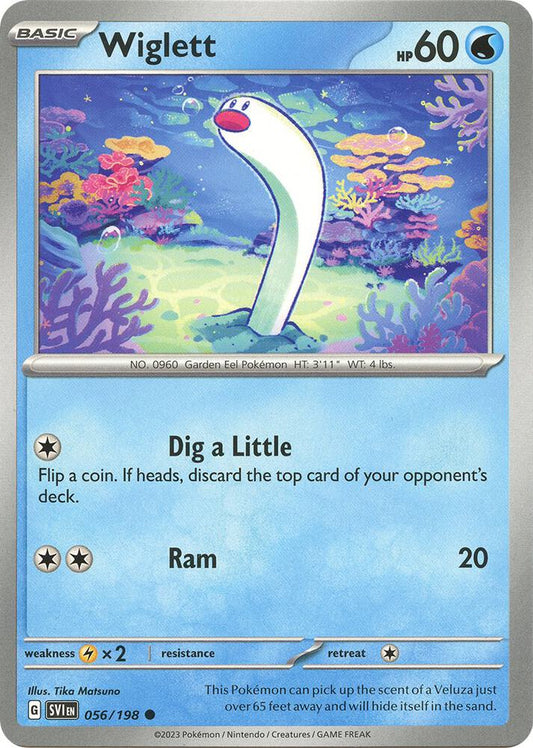Wiglett - 056/198 056/198 Common Scarlet & Violet Base Set Pokémon card