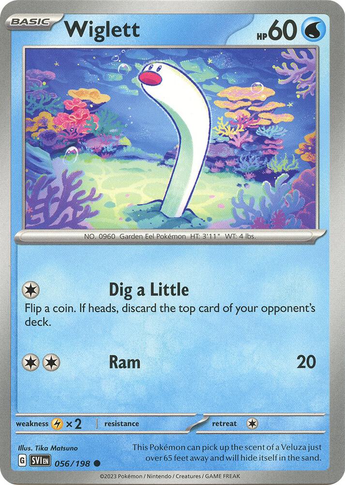 Wiglett - 056/198 056/198 Common Scarlet & Violet Base Set Pokémon card