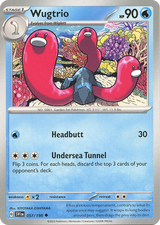 Wugtrio 057/198 Uncommon Scarlet & Violet Base Set Pokémon card