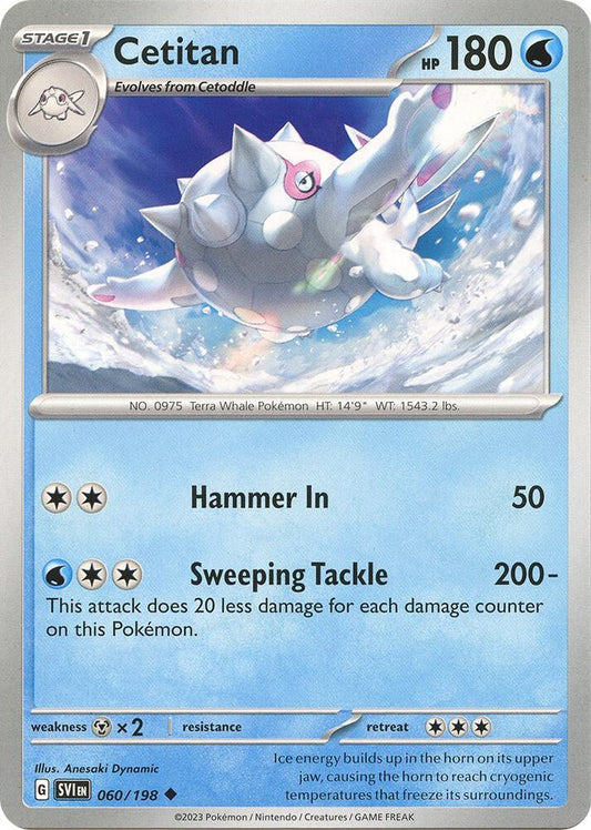 Cetitan 060/198 Uncommon Scarlet & Violet Base Set Pokémon card