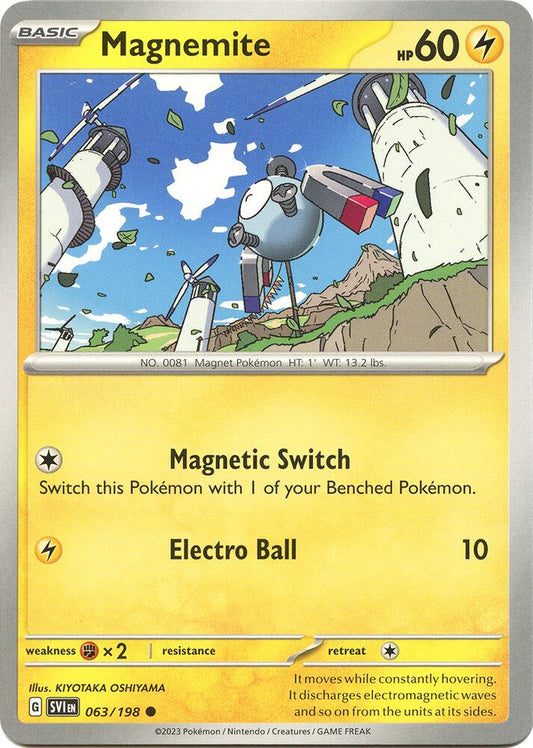 Magnemite 063/198 Common Scarlet & Violet Base Set Pokémon card