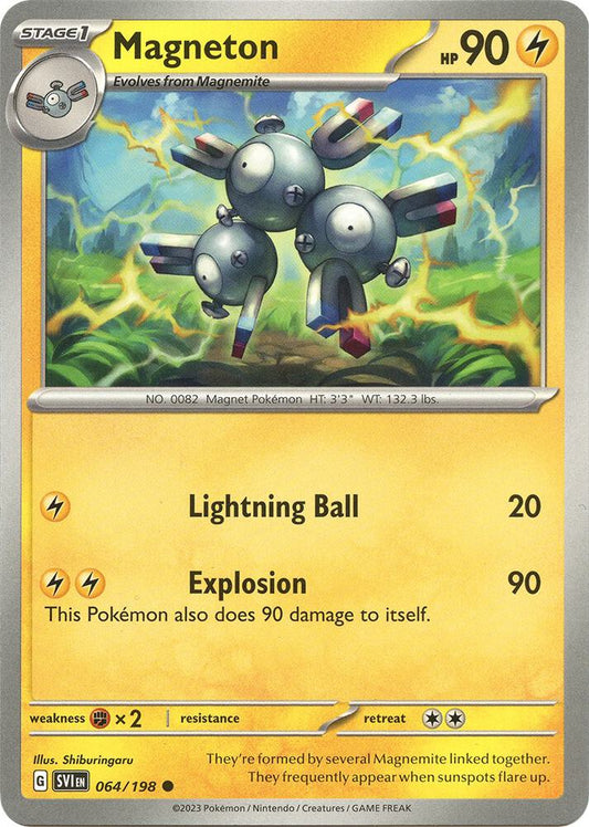 Magneton 064/198 Common Scarlet & Violet Base Set Pokémon card