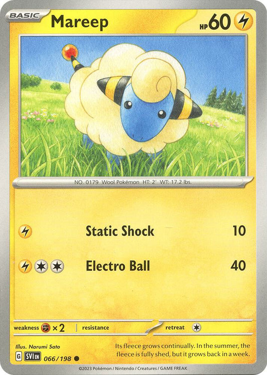 Mareep 066/198 Common Scarlet & Violet Base Set Pokémon card