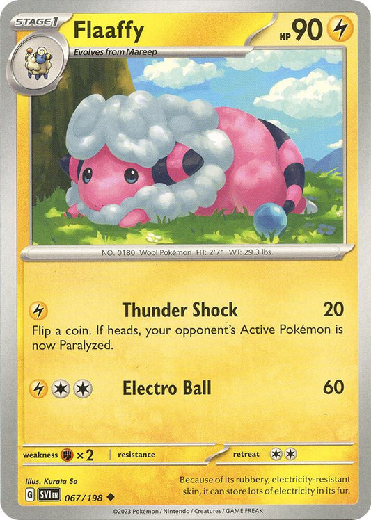 Flaaffy 067/198 Uncommon Scarlet & Violet Base Set Pokémon card