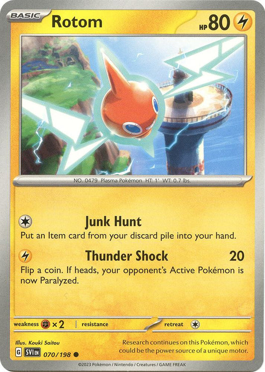 Rotom - 070/198 070/198 Common Scarlet & Violet Base Set Pokémon card