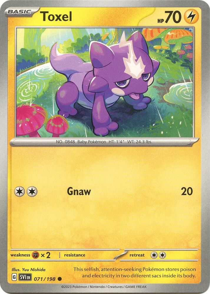 Toxel 071/198 Common Scarlet & Violet Base Set Pokémon card
