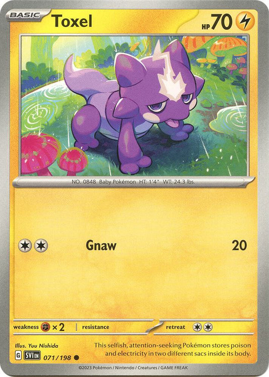 Toxel 071/198 Common Scarlet & Violet Base Set Pokémon card