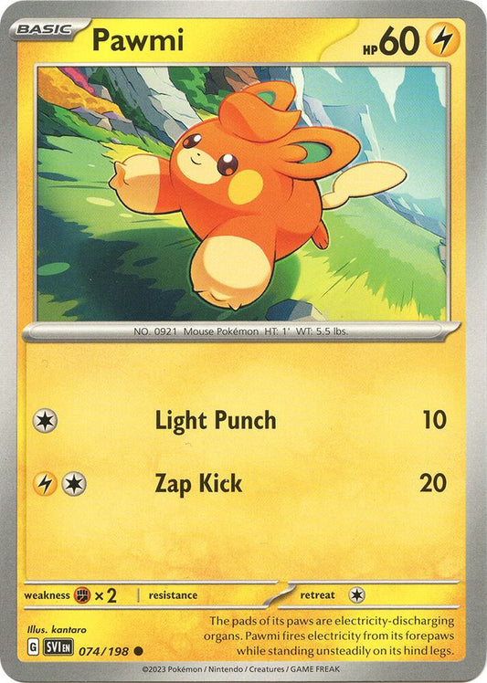 Pawmi - 074/198 074/198 Common Scarlet & Violet Base Set Pokémon card